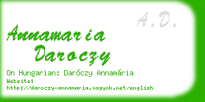 annamaria daroczy business card